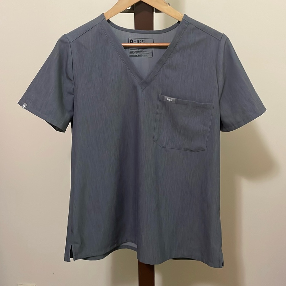 figs Catarina one pocket scrub top grey large